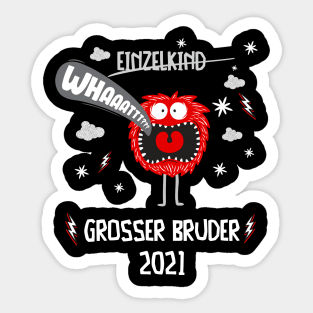 Große Schwester 2021 lustiges Monster Schwangerschaft Sticker